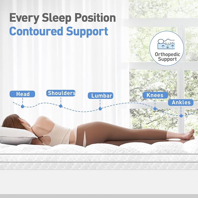 Memory Foam Cooling Mattress Topper - Queen - 21 in Deep Pocket