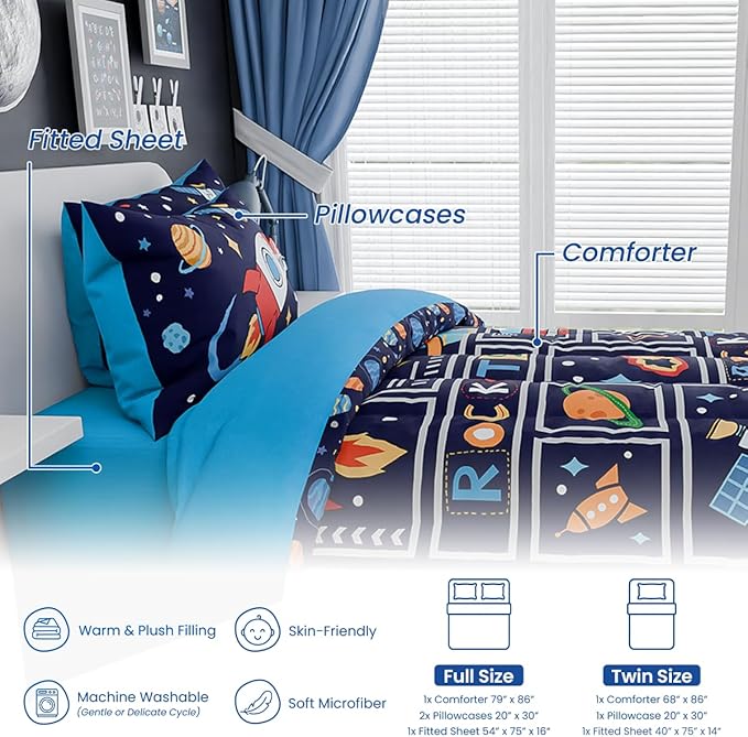 Microfiber Comforter Set - Twin - 3 Piece