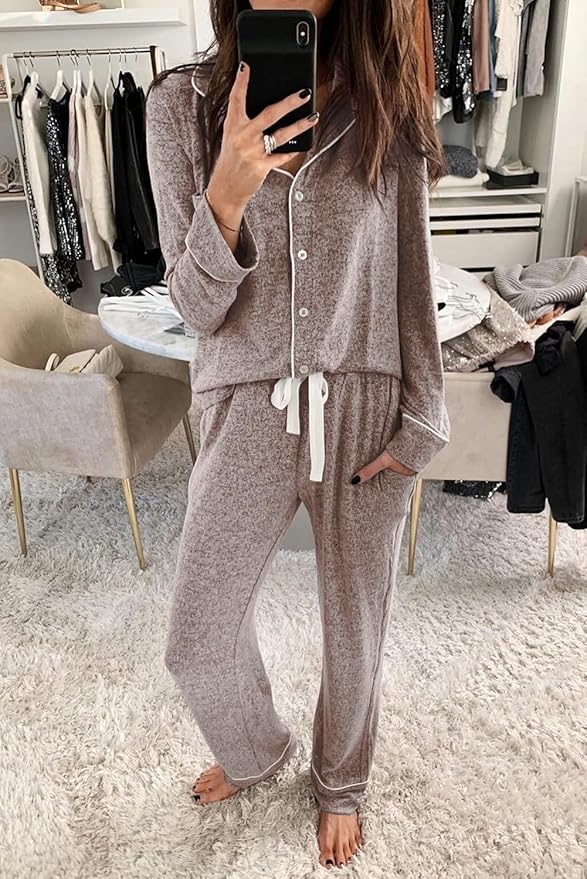 Women's Pajama Set - Long Sleeve - 2 Piece