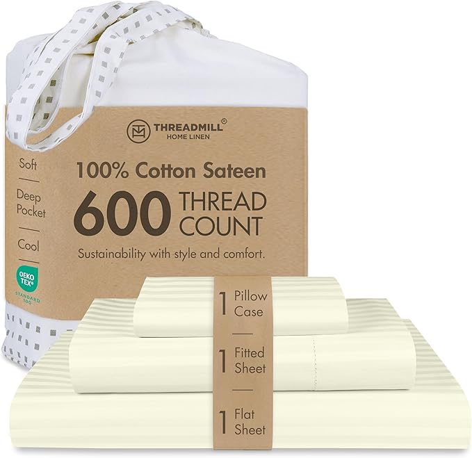 100% Cotton Cooling Bed Sheet Set - Twin - 3 Piece