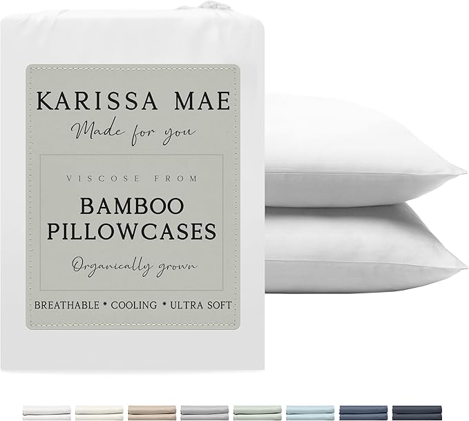 Bamboo Cooling Pillowcase Set - Queen - 2 Piece