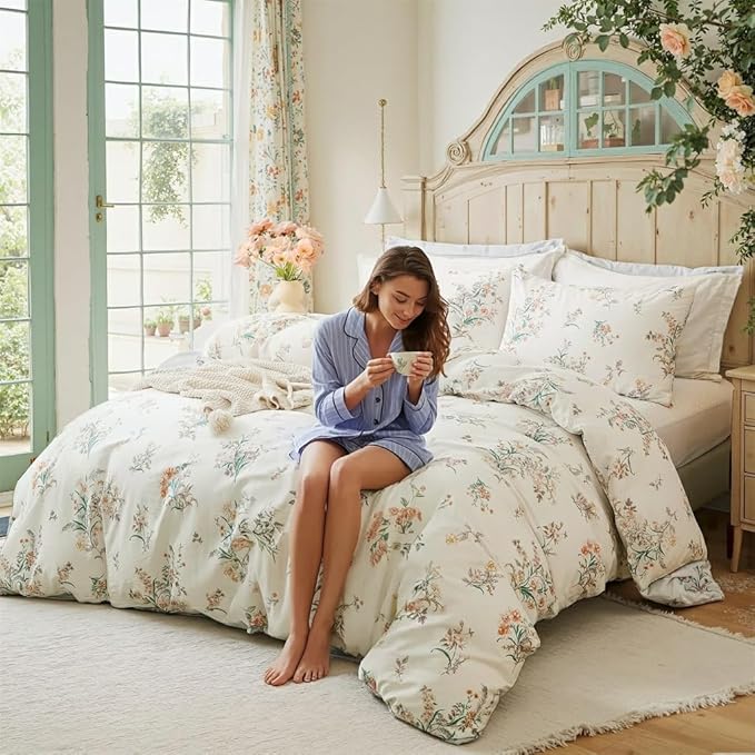 100% Cotton Duvet Cover Set - King - 3 Piece