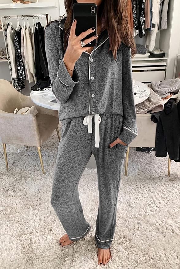 Women's Pajama Set - Long Sleeve - 2 Piece