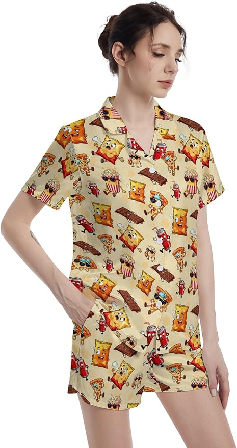 Women's Pajama Set - Short Sleeve - 2 Piece