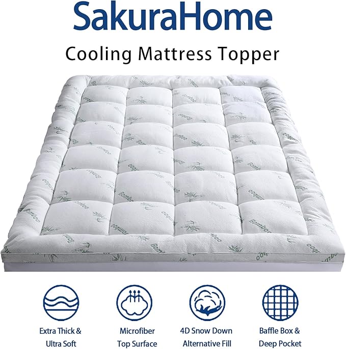 Bamboo Cooling Mattress Pad - California King