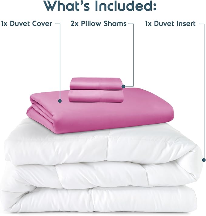 Down Alternative Duvet Cover Set - King - 4 Piece