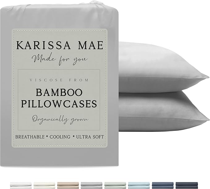 Bamboo Cooling Pillowcase Set - King - 2 Piece