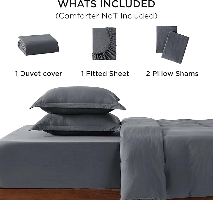 Duvet Cover Set - Full - 80 x 90 in - 4 Piece
