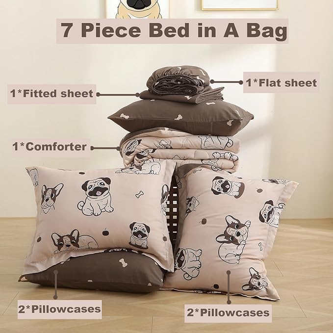 Microfiber Comforter Set - Twin - 7 Piece