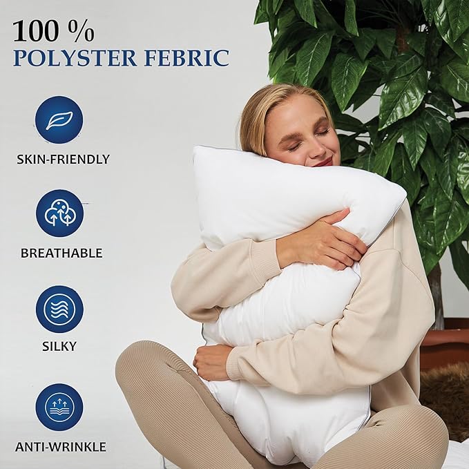 Down Alternative Bed Pillow - Queen - 20 x 28 in - 2 Piece
