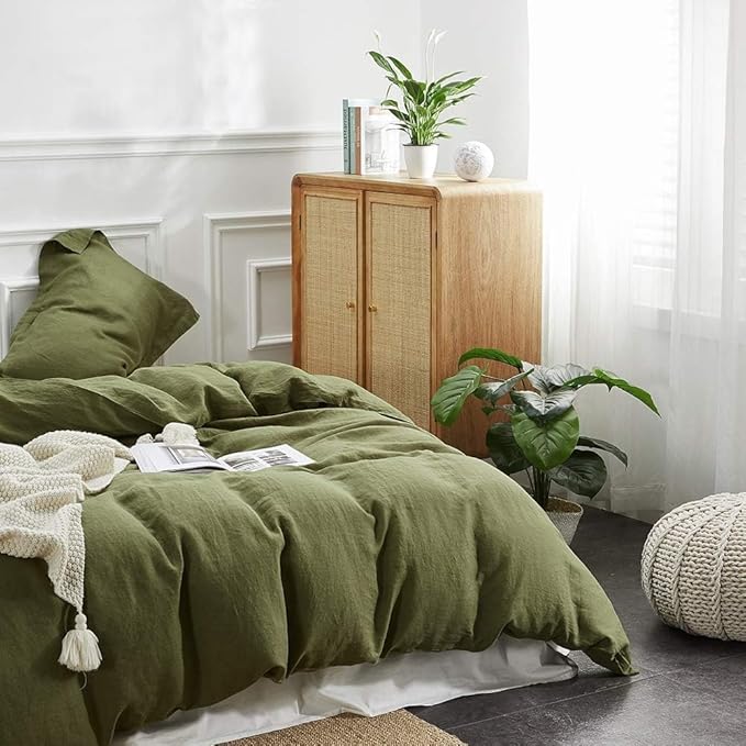 Linen Duvet Cover Set - Full - 3 Piece