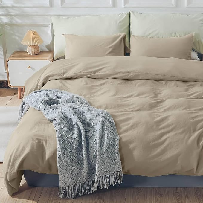 Linen Duvet Cover Set - King - 3 Piece