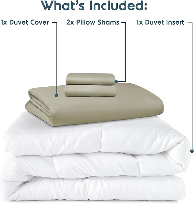 Down Alternative Duvet Cover Set - Full - 4 Piece