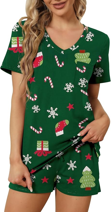Women's Pajama Set - Short Sleeve - 2 Piece