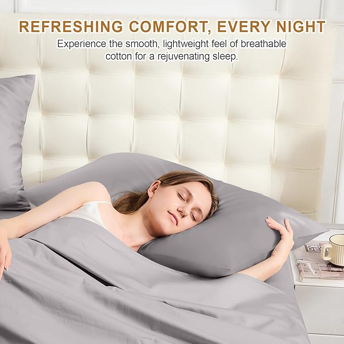 100% Cotton Bed Sheet Set - King - 4 Piece