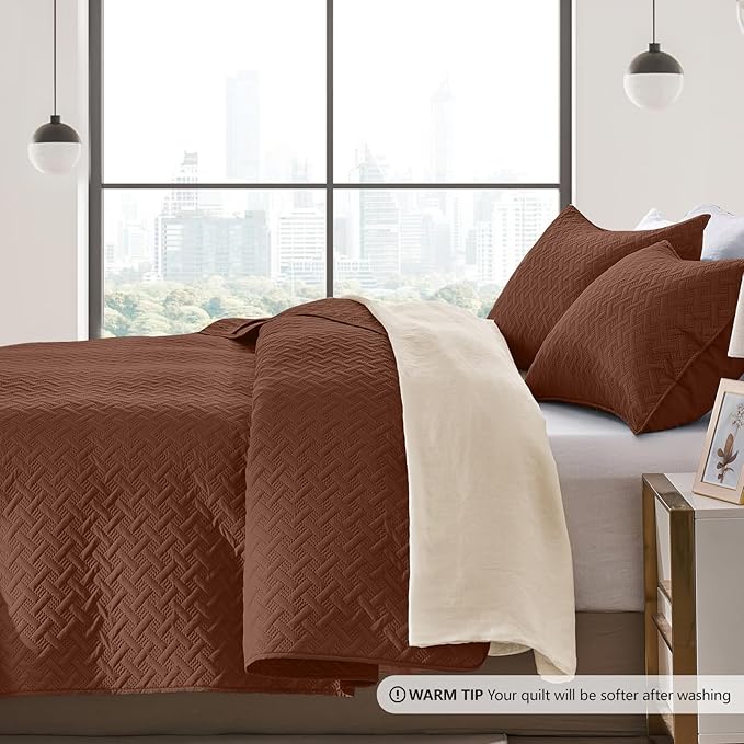 Microfiber Quilt Set - Queen