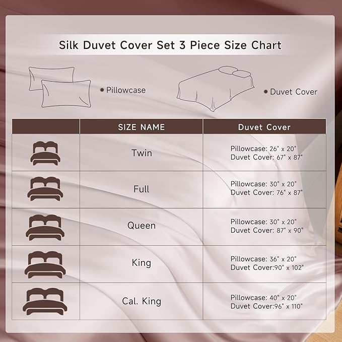 Mulberry Silk Duvet Cover Set - Full - 3 Piece