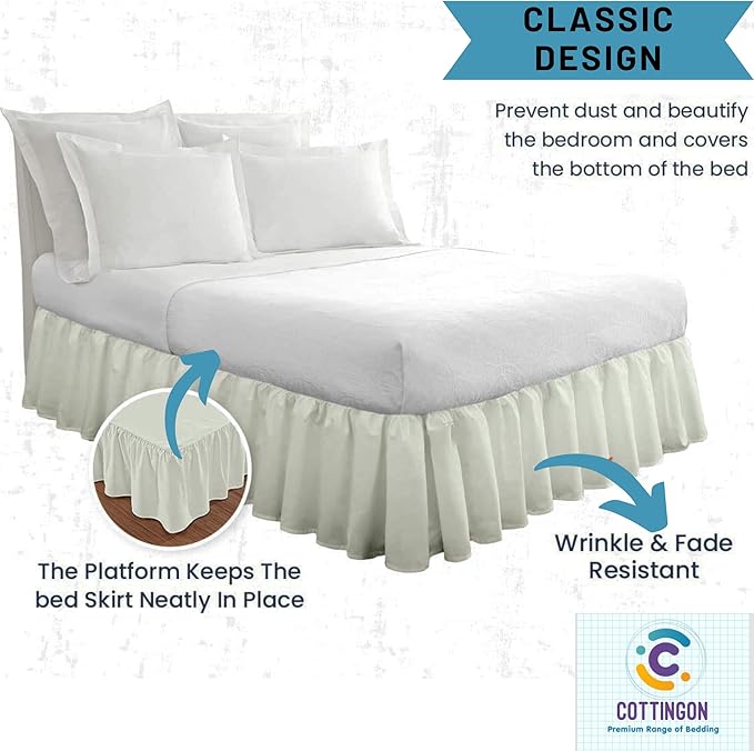 Microfiber Bed Skirt - King - 22 in Drop