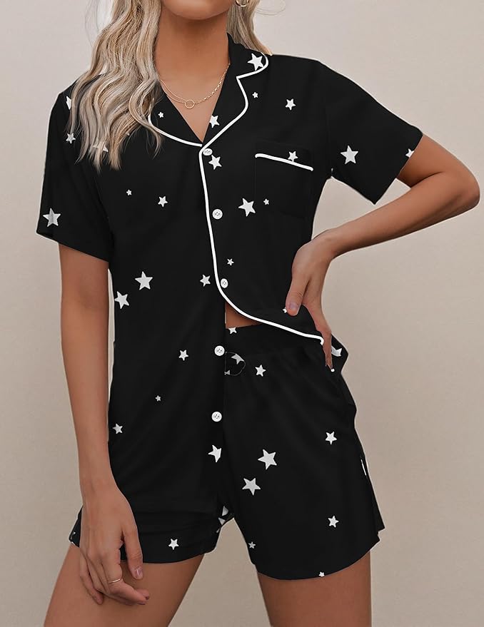 Women's Pajama Set - Short Sleeve - 2 Piece
