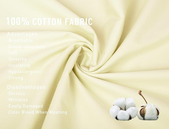 100% Cotton Pillowcase Set - Queen - 20 x 30 in - 2 Piece