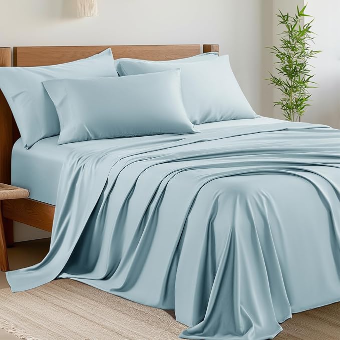 Bamboo Cooling Bed Sheet Set - King - 6 Piece