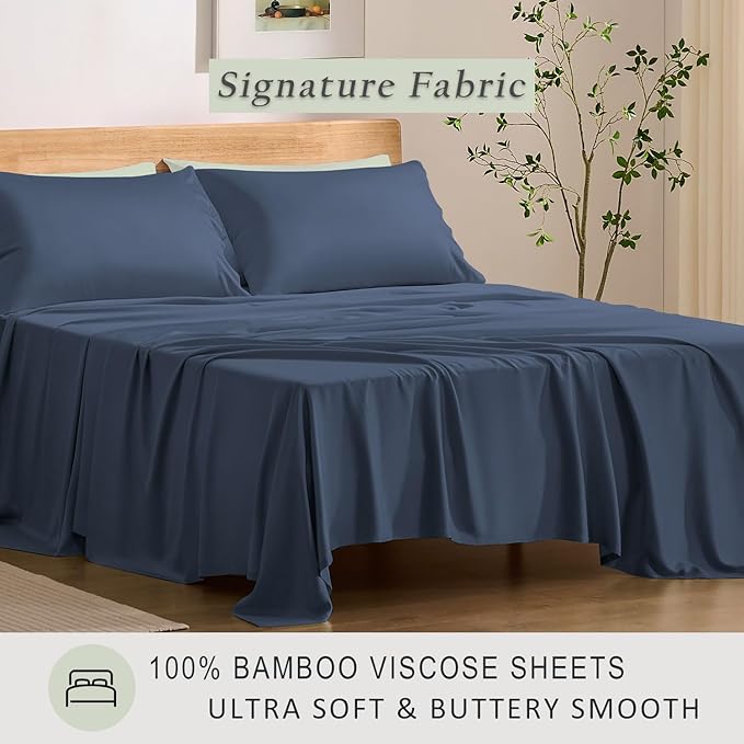 Bamboo Cooling Bed Sheet Set - Full - 4 Piece