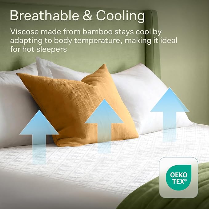 Bamboo Cooling Mattress Protector - Twin