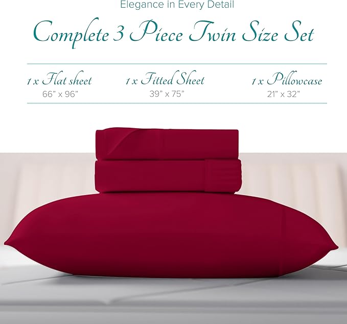 Linen Cooling Bed Sheet Set - Twin - 16 in Deep Pocket - 3 Piece