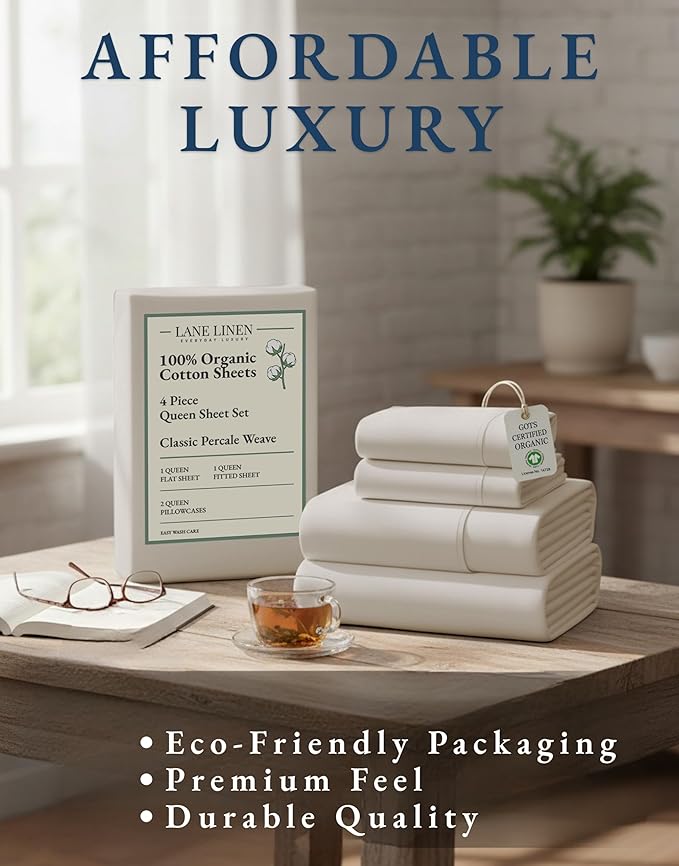 Linen Bed Sheet Set - Queen - 4 Piece