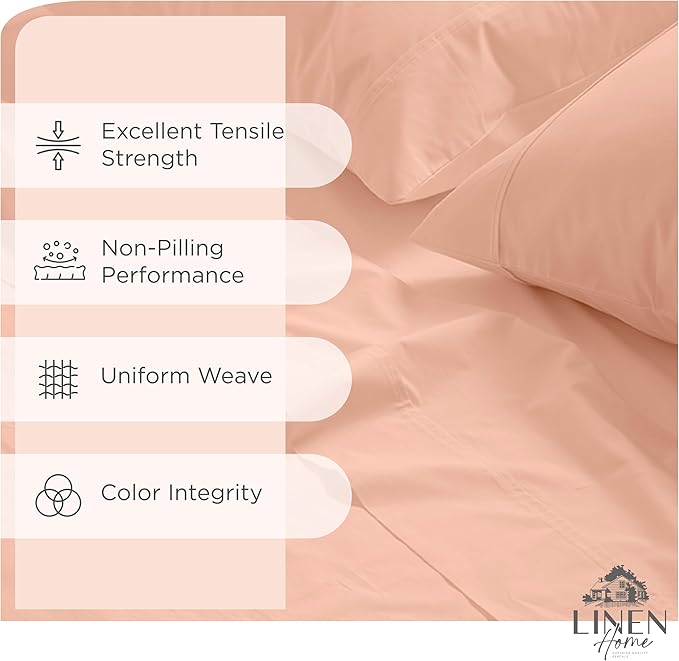 100% Cotton Bed Sheet Set - Twin - 3 Piece