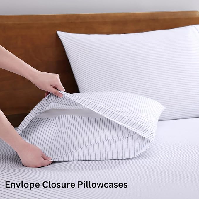 Linen Bed Sheet Set - King - 4 Piece