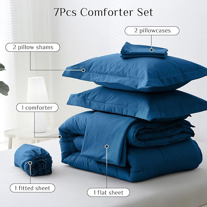 Down Alternative Comforter Set - Queen - 7 Piece