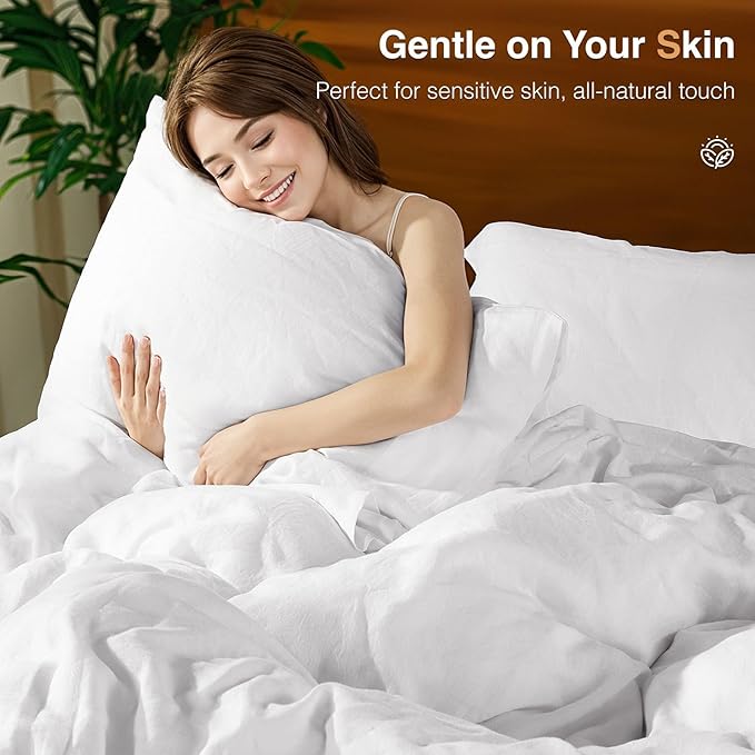Linen Duvet Cover Set - Full - 3 Piece