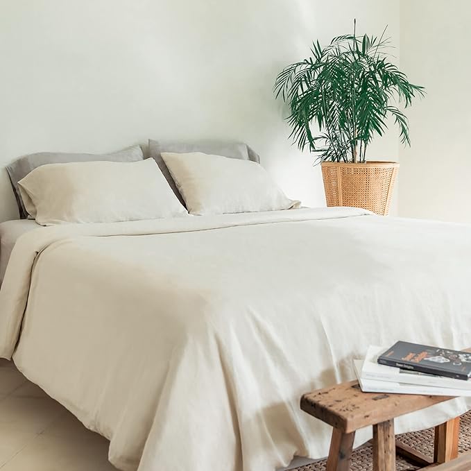 Linen Cooling Duvet Cover Set - Queen