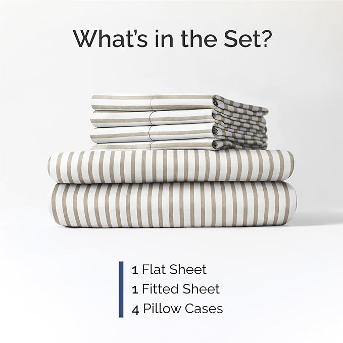 Cooling Bed Sheet Set - Full - 16 in Deep Pocket - 6 Piece
