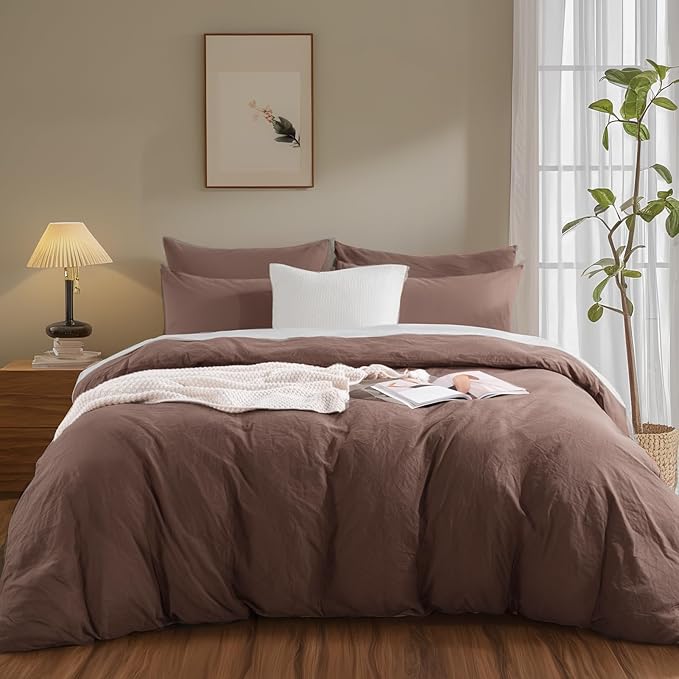 Linen Duvet Cover Set - King - 3 Piece