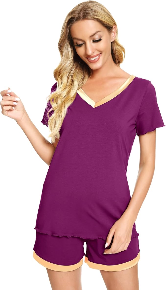 Women's Bamboo Cooling Pajama Set - Short Sleeve - 2 Piece