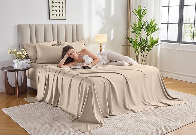 Bamboo Cooling Bed Sheet Set - Split King - 5 Piece