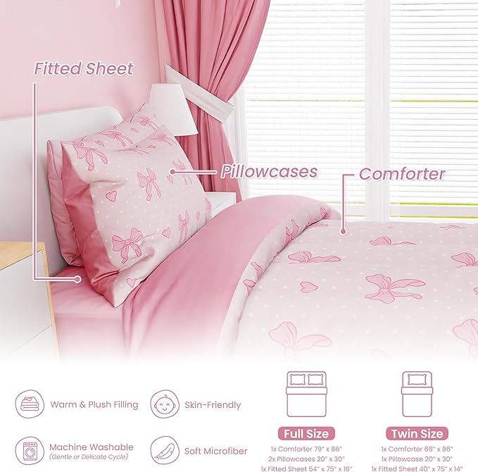 Microfiber Comforter Set - Twin - 68 x 86 in - 3 Piece
