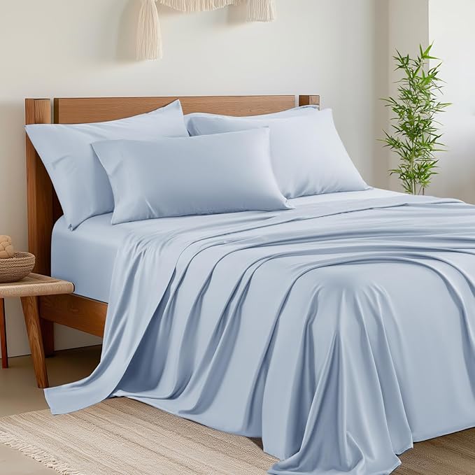 Bamboo Cooling Bed Sheet Set - King - 6 Piece