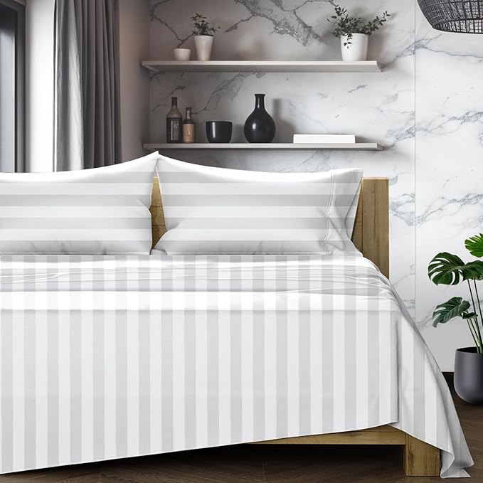 Linen Cooling Bed Sheet Set - King - 17 in Deep Pocket - 4 Piece