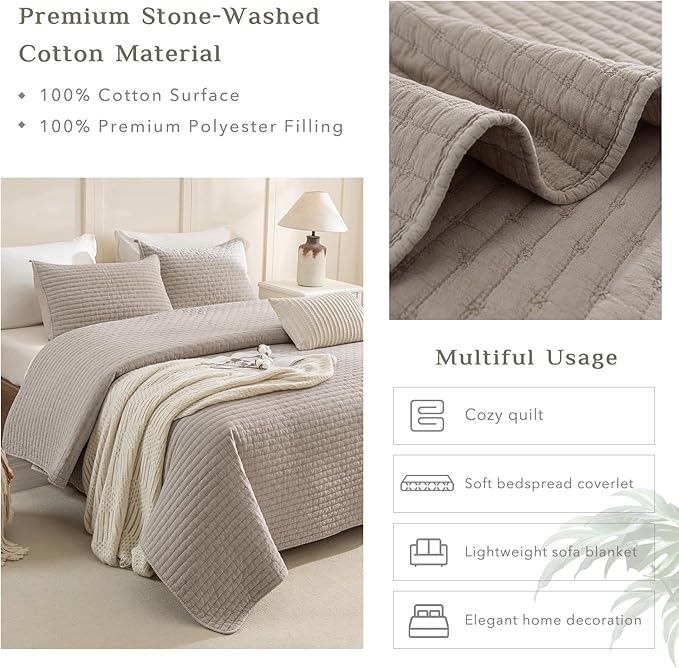 Linen Bedding Set - Queen - 3 Piece