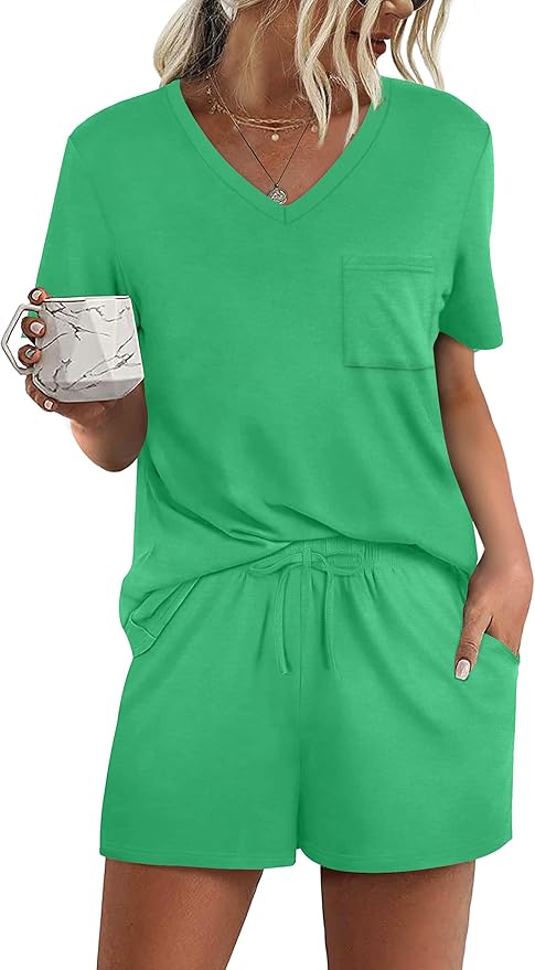 Women's Pajama Set - Short Sleeve - 2 Piece