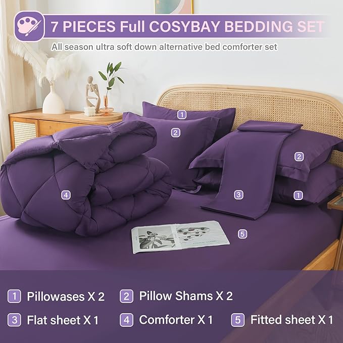 Down Alternative Comforter Set - Queen - 7 Piece