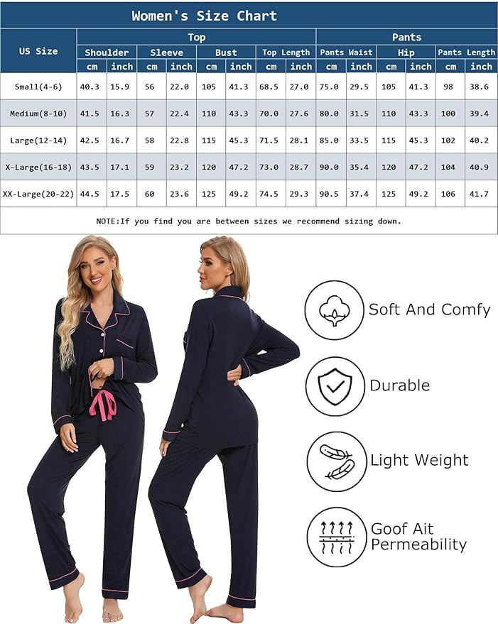 Women's Pants Pajama Set - Long Sleeve - 2 Piece