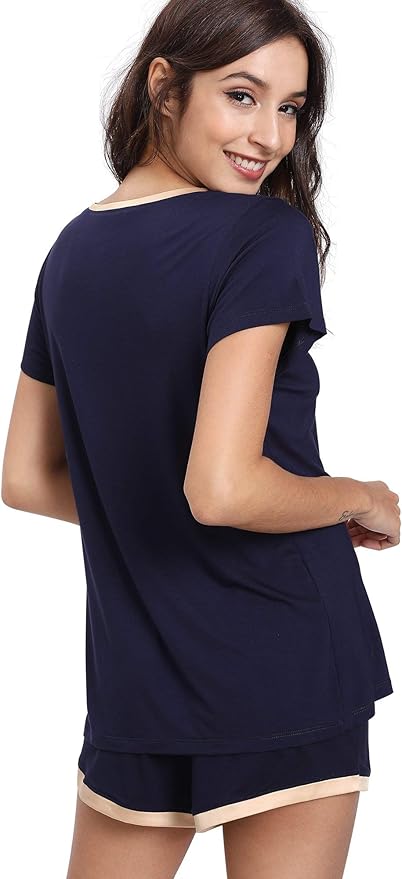 Bamboo Shorts Pajama Set - Short Sleeve - 2 Piece