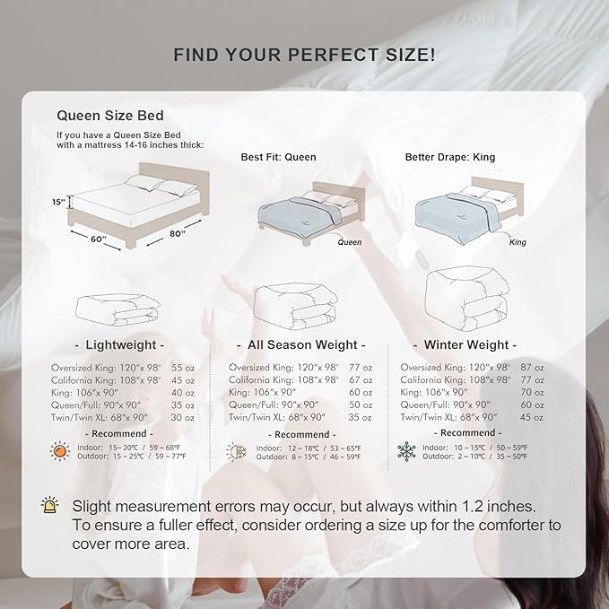 100% Cotton Duvets Down Comforter - Queen