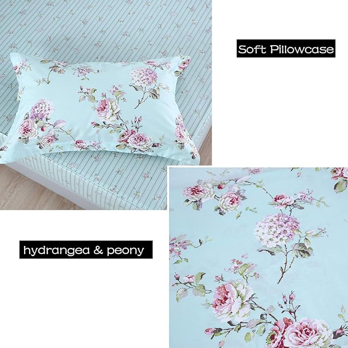 100% Cotton Bed Sheet Set - King - 4 Piece
