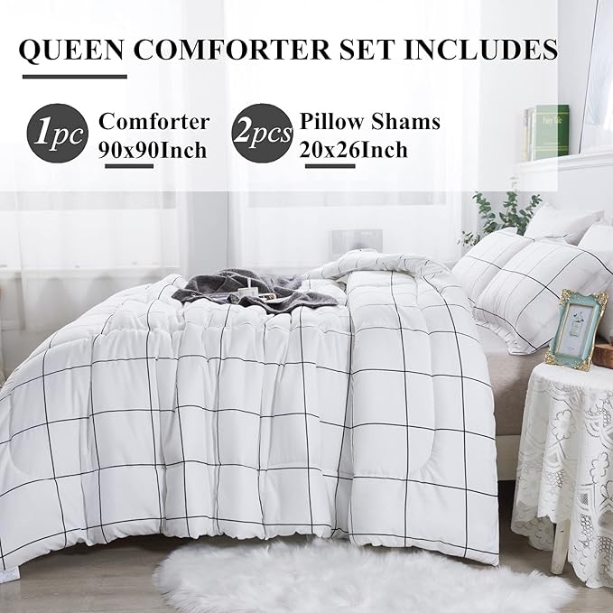 Microfiber Comforter Set - Queen - 90 x 90 in - 3 Piece