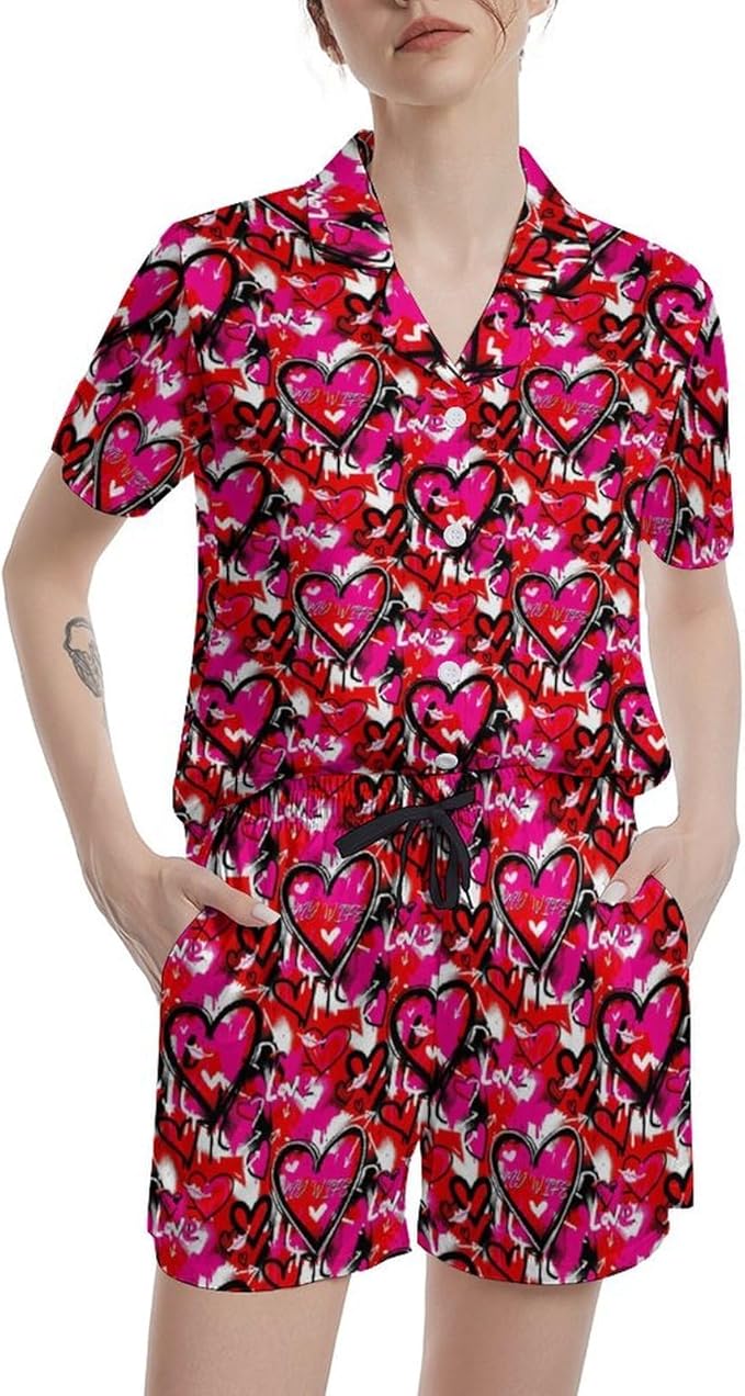 Women's Pajama Set - Short Sleeve - 2 Piece